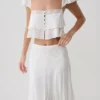 Skylar Lace Sleeveless Crop Top – White Skylar Lace Sleeveless Crop Top – White
