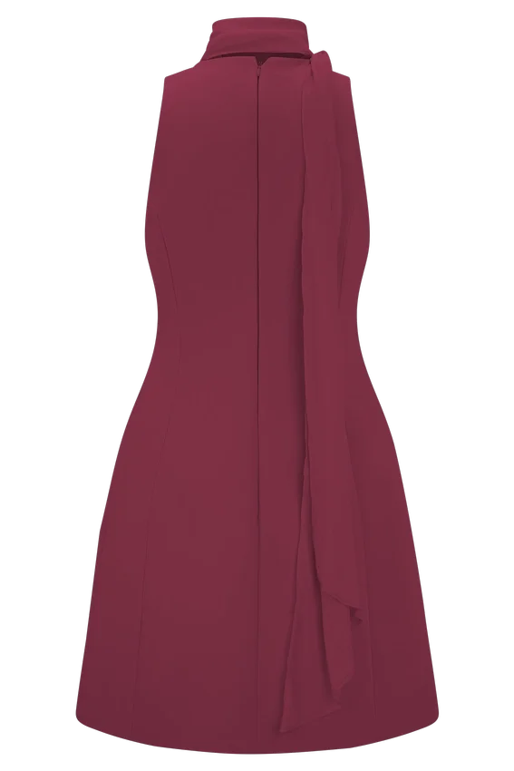 Skyler Suiting Embroidered Mini Dress – Wine Skyler Suiting Embroidered Mini Dress – Wine
