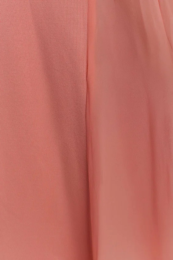 Soleil Knit And Mesh Halter Maxi Dress – Coral Soleil Knit And Mesh Halter Maxi Dress – Coral