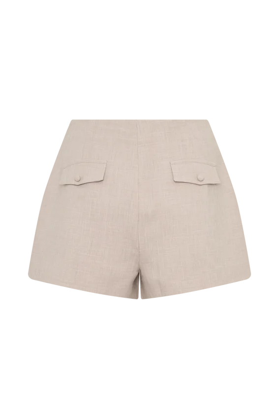 Solenne Suiting Shorts – Natural Marle Solenne Suiting Shorts – Natural Marle