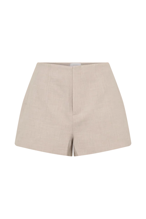 Solenne Suiting Shorts – Natural Marle Solenne Suiting Shorts – Natural Marle