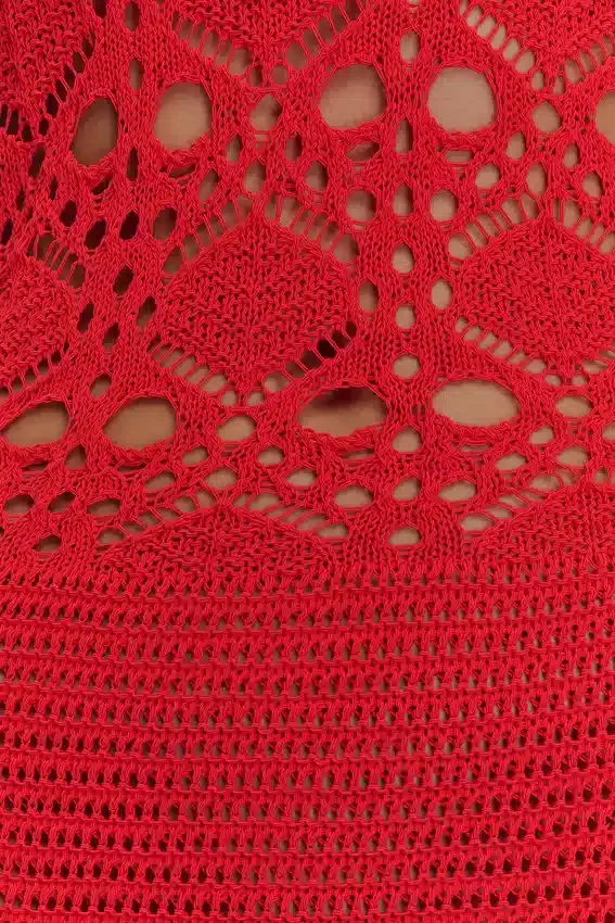 Solstice Off Shoulder Crochet Knit Maxi Dress – Blood Orange Solstice Off Shoulder Crochet Knit Maxi Dress – Blood Orange