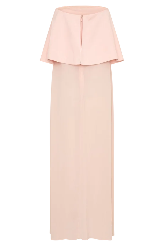 Sophia Satin Strapless Maxi Dress – Peach Sophia Satin Strapless Maxi Dress – Peach