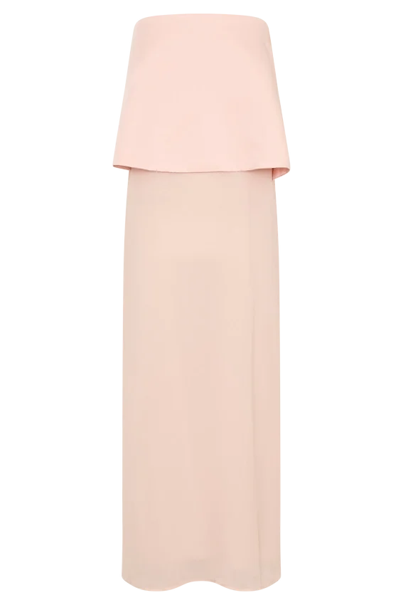 Sophia Satin Strapless Maxi Dress – Peach Sophia Satin Strapless Maxi Dress – Peach