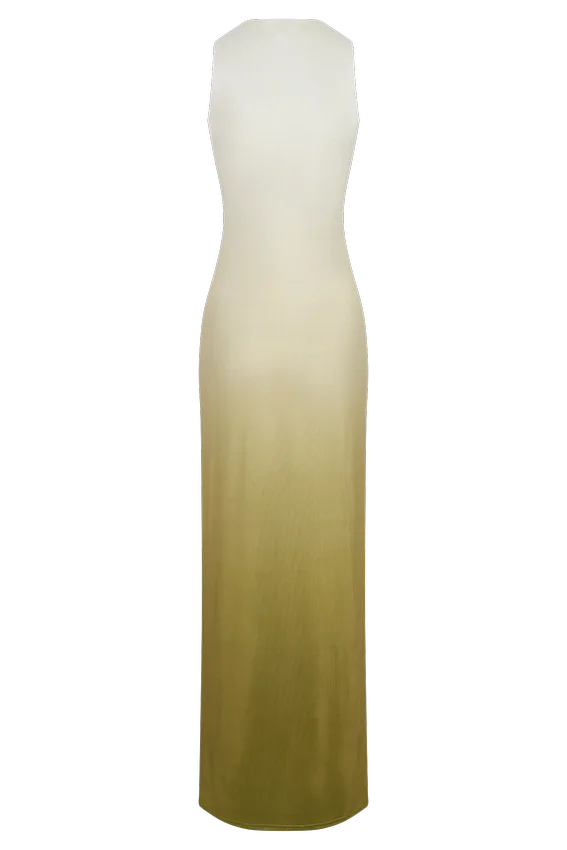 Stella Draped Slinky Maxi Dress – Ombre Vintage Olive Stella Draped Slinky Maxi Dress – Ombre Vintage Olive