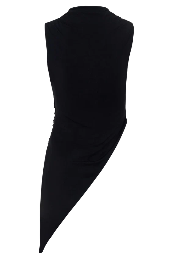 Suong High Neck Gathered Top – Black Suong High Neck Gathered Top – Black