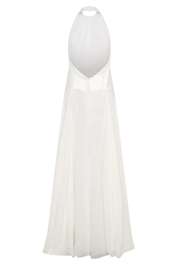 Susan Chiffon Halter Maxi Dress – Ivory Susan Chiffon Halter Maxi Dress – Ivory