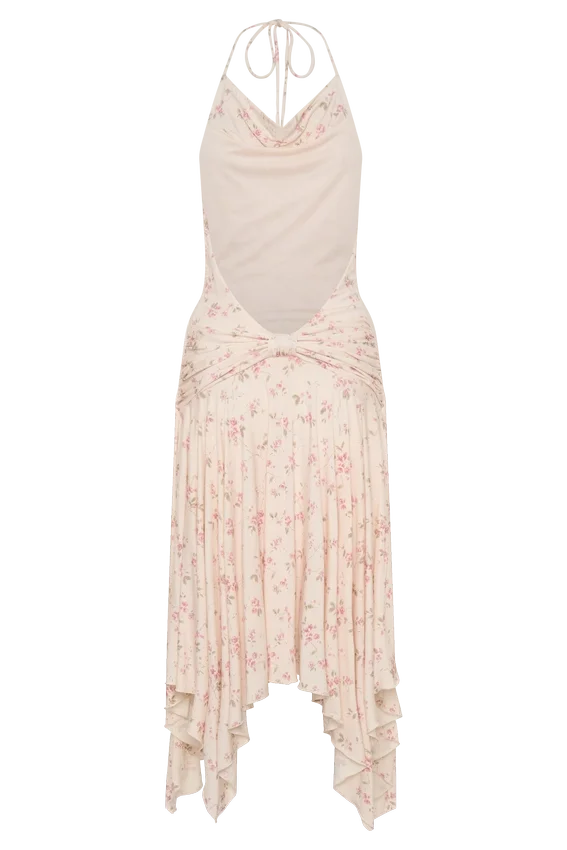 Sylvie Modal Hankie Midi Dress – Floral Ditsy Print Sylvie Modal Hankie Midi Dress – Floral Ditsy Print