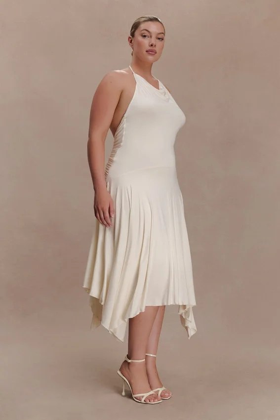 Sylvie Modal Hankie Midi Dress – Ivory Sylvie Modal Hankie Midi Dress – Ivory
