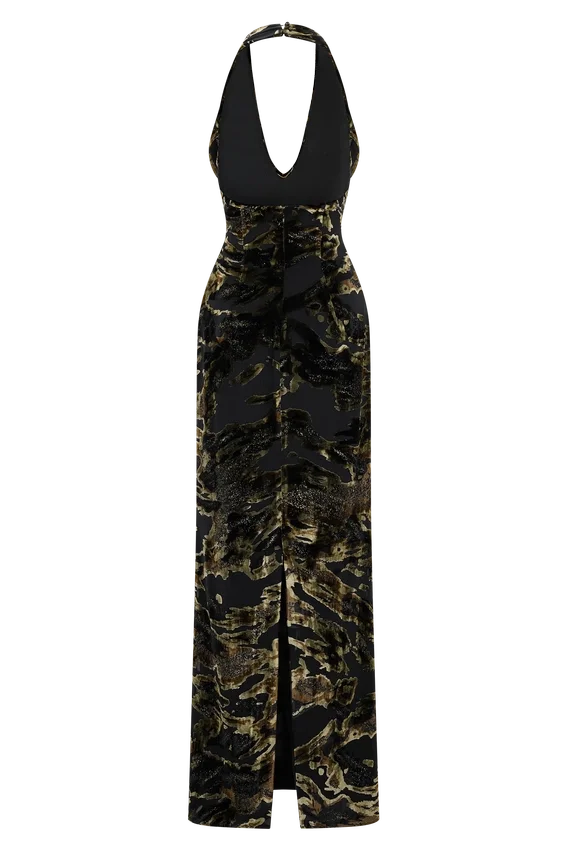 Talila Cowl Front Maxi Dress – Velvet Burnout Talila Cowl Front Maxi Dress – Velvet Burnout