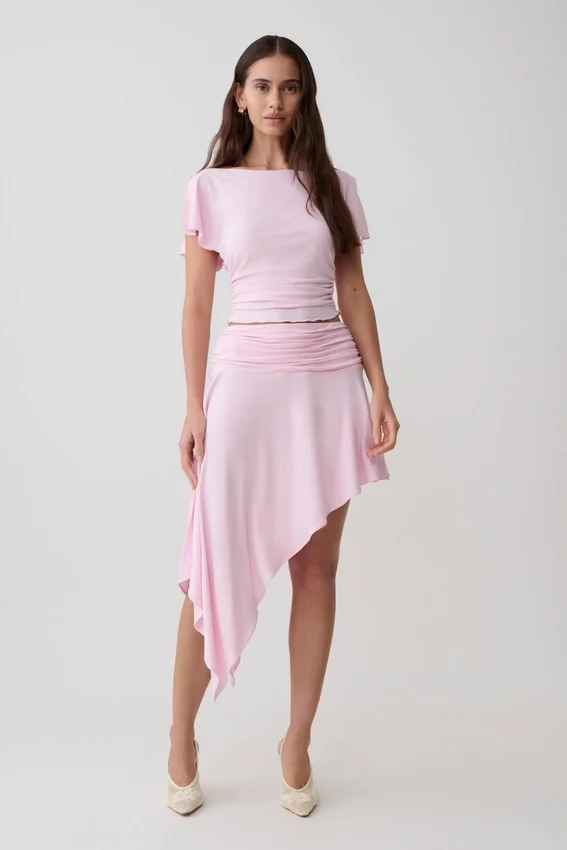 Talise Modal Hankie Midi Skirt – Ballet Pink Talise Modal Hankie Midi Skirt – Ballet Pink