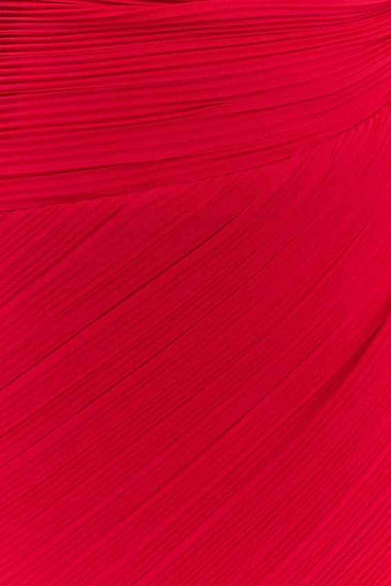 Tamara Shirred Chiffon Midi Dress – Red Tamara Shirred Chiffon Midi Dress – Red