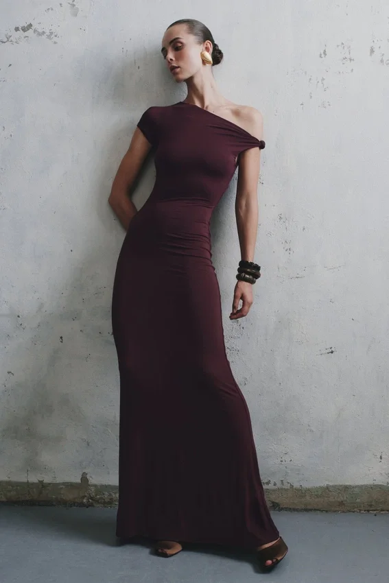 Tamsin Short Sleeve Modal Maxi Dress – Mahogany Tamsin Short Sleeve Modal Maxi Dress – Mahogany