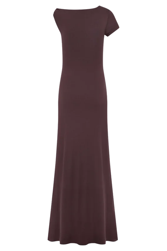 Tamsin Short Sleeve Modal Maxi Dress – Mahogany Tamsin Short Sleeve Modal Maxi Dress – Mahogany