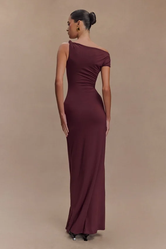 Tamsin Short Sleeve Modal Maxi Dress – Mahogany Tamsin Short Sleeve Modal Maxi Dress – Mahogany