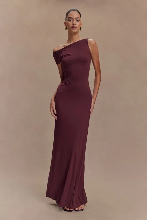 Tamsin Short Sleeve Modal Maxi Dress – Mahogany Tamsin Short Sleeve Modal Maxi Dress – Mahogany