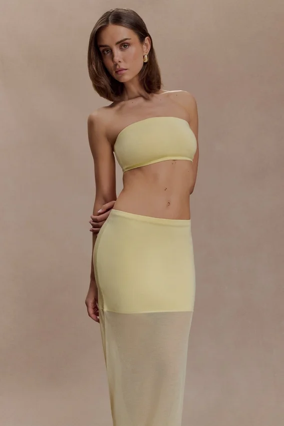 Tanyel Knit Bandeau Top – Lemon Tanyel Knit Bandeau Top – Lemon