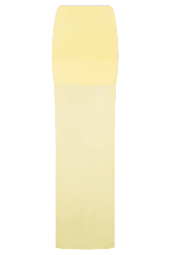 Tanyel Sheer And Bandage Knit Maxi Skirt – Lemon Tanyel Sheer And Bandage Knit Maxi Skirt – Lemon