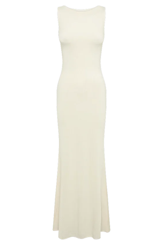 Tarna Sleeveless Slinky Maxi Dress – Bone Tarna Sleeveless Slinky Maxi Dress – Bone
