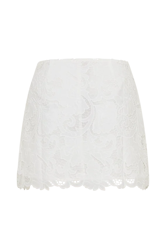 Tessa Broderie Mini Skirt – White Tessa Broderie Mini Skirt – White