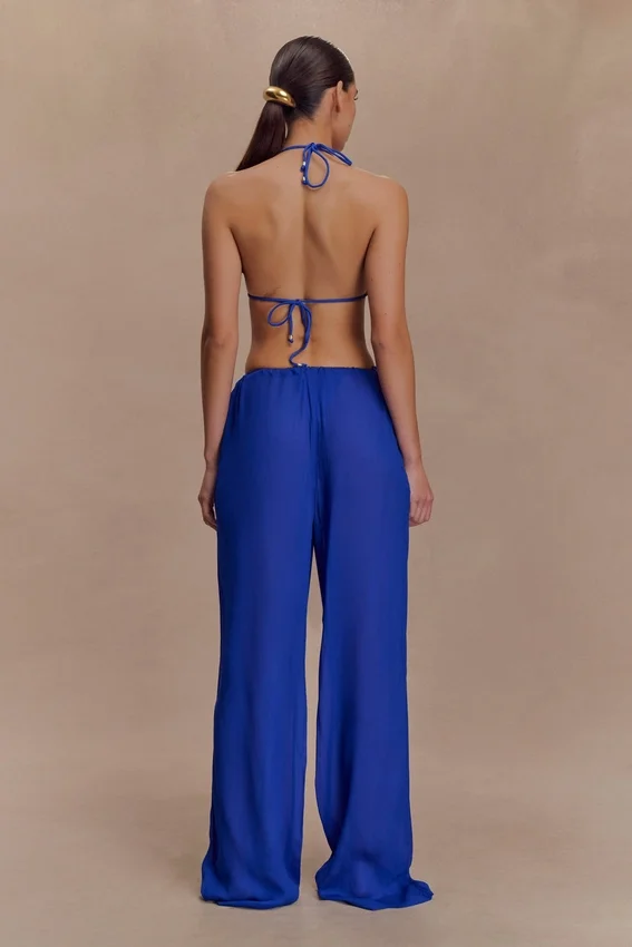 Tonya Sheer Straight Leg Pant – Cobalt Blue Tonya Sheer Straight Leg Pant – Cobalt Blue