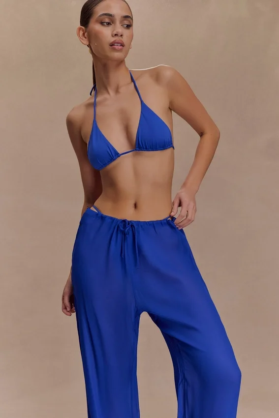 Tonya Sheer Straight Leg Pant – Cobalt Blue Tonya Sheer Straight Leg Pant – Cobalt Blue