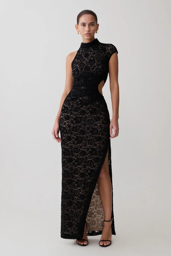 Trinh One Shoulder Maxi Dress – Black Trinh One Shoulder Maxi Dress – Black