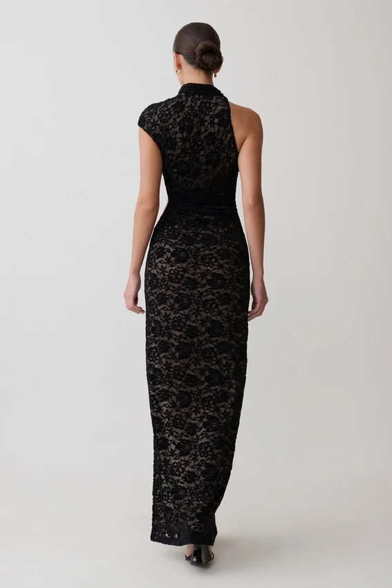 Trinh One Shoulder Maxi Dress – Black Trinh One Shoulder Maxi Dress – Black