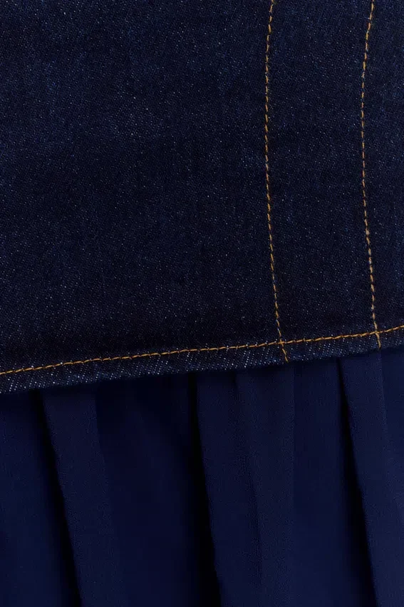 Tully Chiffon Denim Maxi Skirt – Indigo Blue Tully Chiffon Denim Maxi Skirt – Indigo Blue