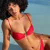 Tyler Bikini Top With Hardware – Red