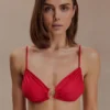 Tyler Bikini Top With Hardware – Red