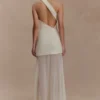Vashti Cut Out Mesh Maxi Dress – Ivory