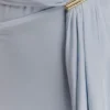 Veda Slinky Halter Maxi Dress – Pale Blue