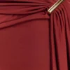 Veda Slinky Halter Maxi Dress – Russet