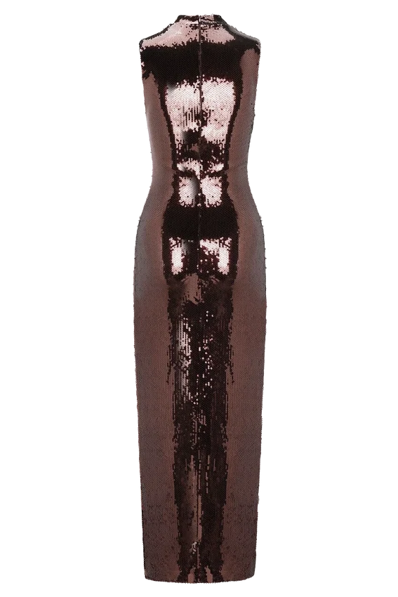 Veronica Sequin Midi Dress – Chocolate Veronica Sequin Midi Dress – Chocolate