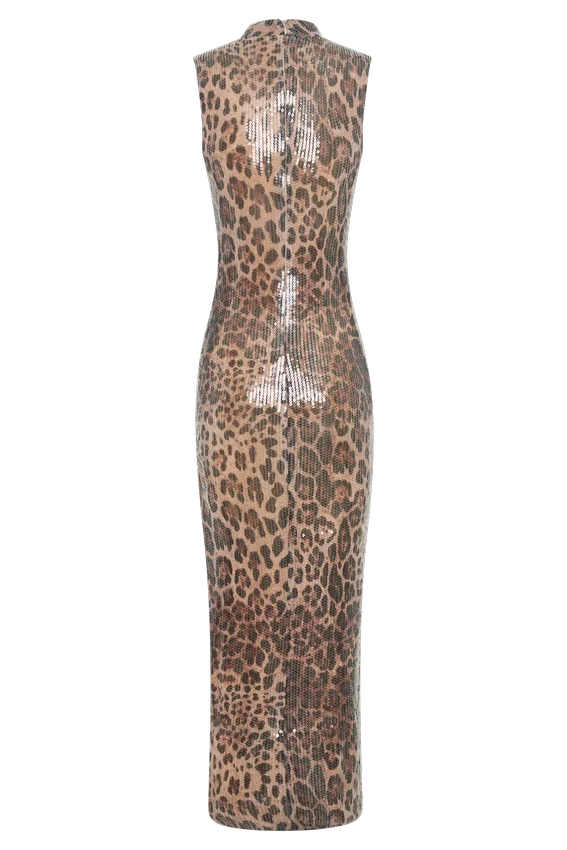 Veronica Sequin Midi Dress – Leopard Print Veronica Sequin Midi Dress – Leopard Print