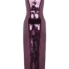 Veronica Sequin Midi Dress – Plum
