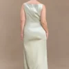 Violet Sleeveless Satin Maxi Dress – Sage