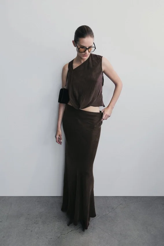 Violeta Maxi Skirt – Dark Chocolate Violeta Maxi Skirt – Dark Chocolate