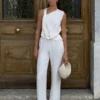 Violeta Straight Leg Pant – Ivory