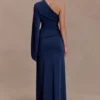 Vivica Slinky Gathered Maxi Skirt – Midnight Navy