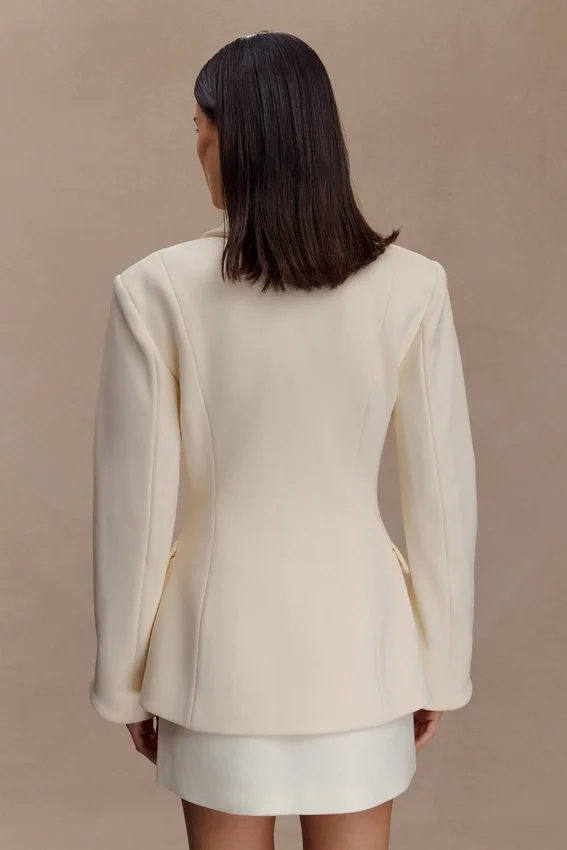 Wesley Structured Blazer – Buttercream Wesley Structured Blazer – Buttercream