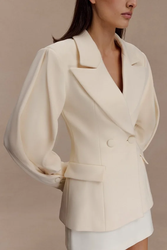 Wesley Structured Blazer – Buttercream Wesley Structured Blazer – Buttercream