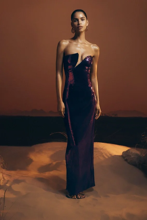 Winston Strapless Sequin Maxi Dress – Plum Winston Strapless Sequin Maxi Dress – Plum