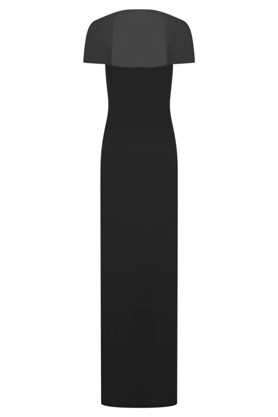 Wyatt Slinky And Mesh Maxi Dress – Black Wyatt Slinky And Mesh Maxi Dress – Black
