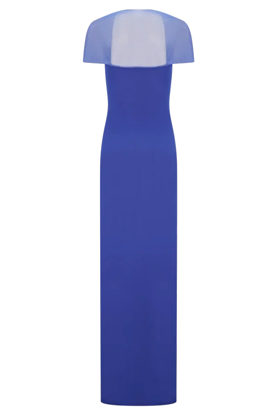 Wyatt Slinky And Mesh Maxi Dress – Cobalt Blue Wyatt Slinky And Mesh Maxi Dress – Cobalt Blue