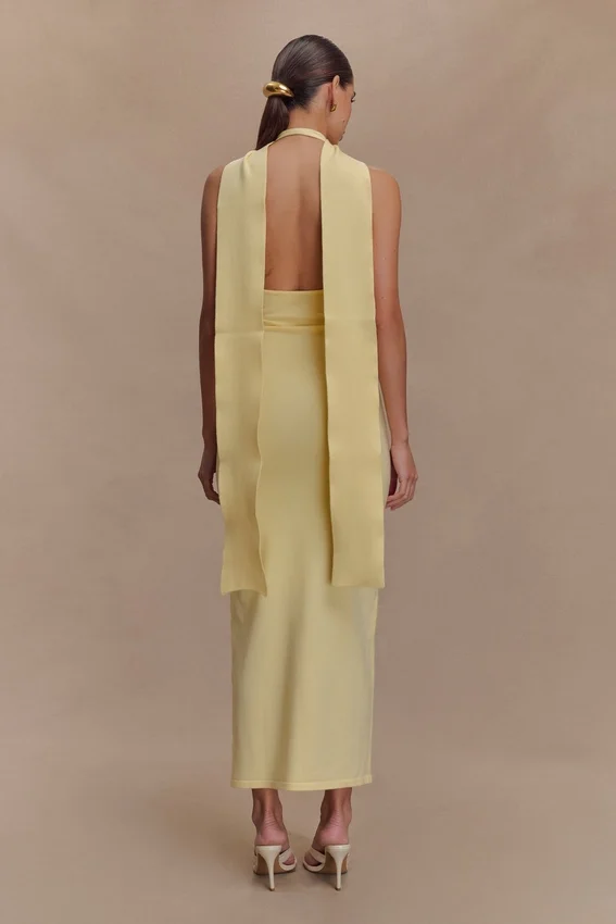 Wynn Floral Knit Midi Dress – Lemon Wynn Floral Knit Midi Dress – Lemon