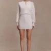 Xaden Wool Mix Knit Mini Dress – Oat Marle