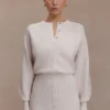 Xaden Wool Mix Knit Mini Dress – Oat Marle