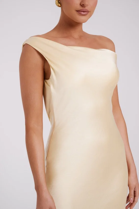 Yvette Slip Maxi Dress With Asymmetrical Hem – Butter Yvette Slip Maxi Dress With Asymmetrical Hem – Butter